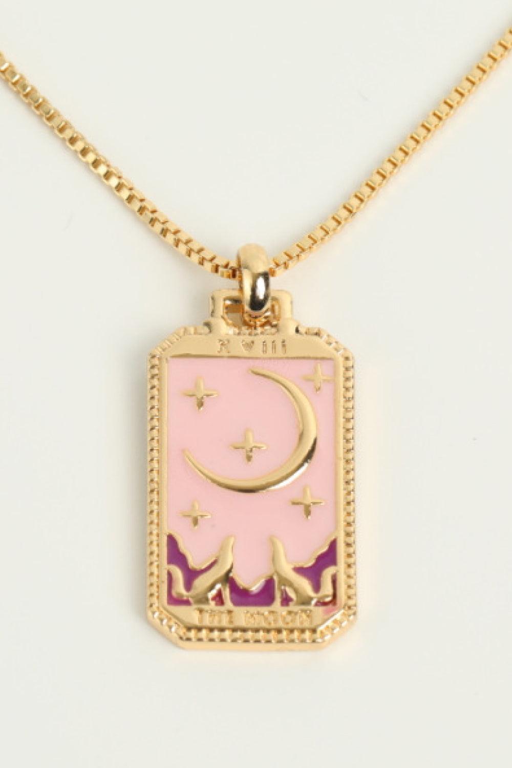 Tarot Card Pendant Copper Necklace Carauana Store