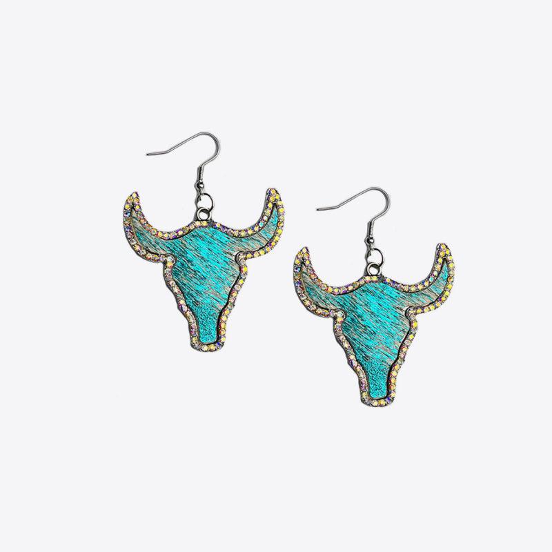 Rhinestone Bull Earrings Carauana Store