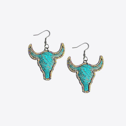 Rhinestone Bull Earrings Carauana Store