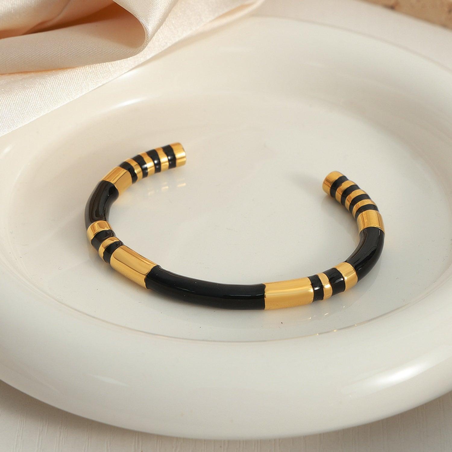 Enamel Titanium Steel Cuff Bracelet Carauana Store