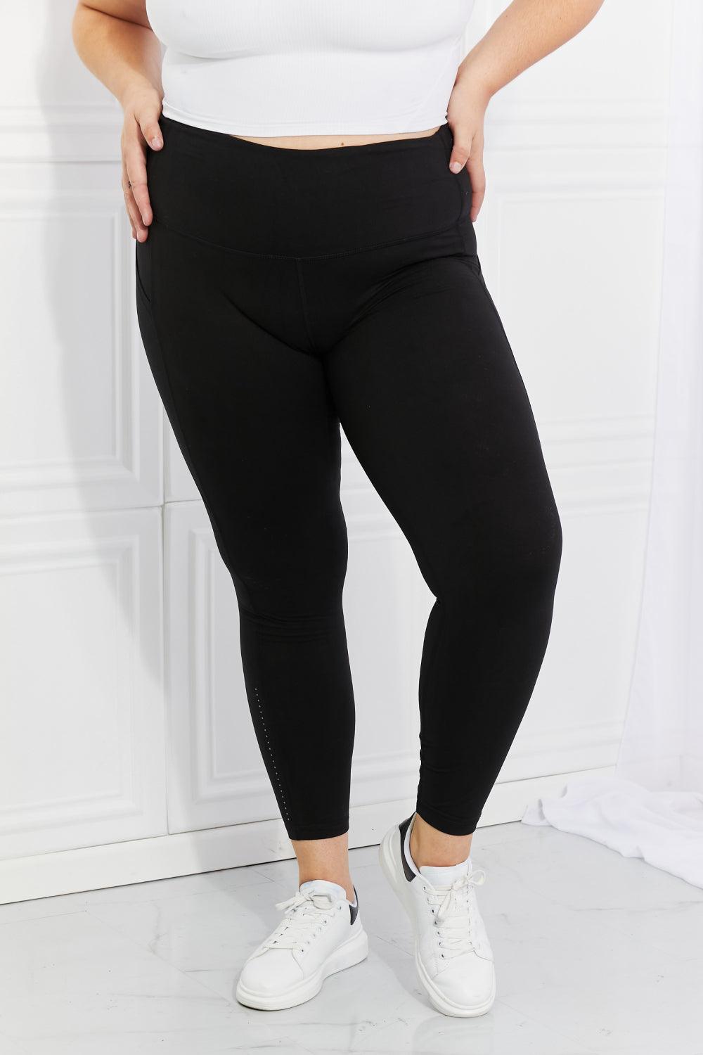 Leggings Depot Full Size Strengthen and Lengthen Reflective Dot Active Leggings Carauana Store