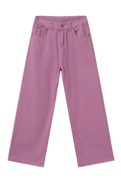 Wide Leg Jeans with Pockets