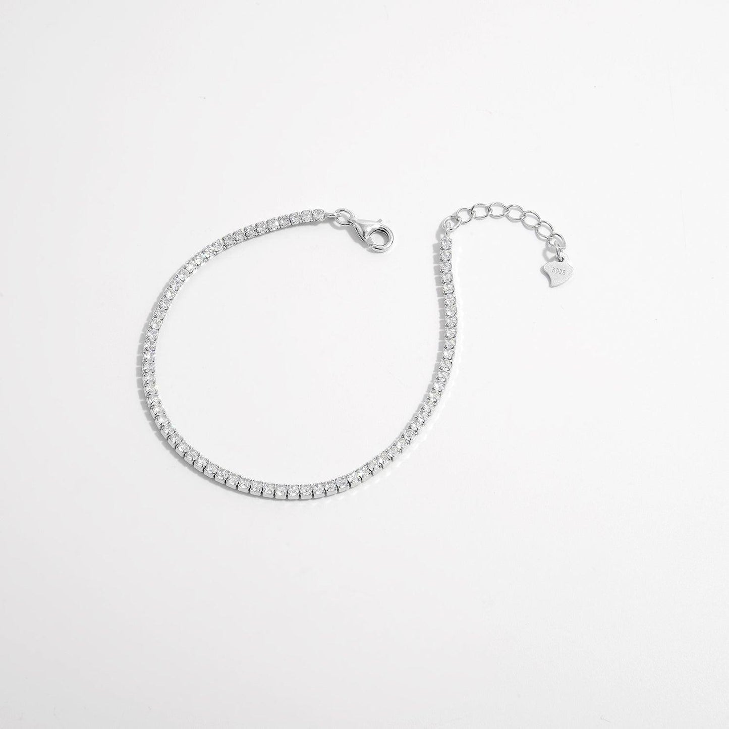 925 Sterling Silver Inlaid Zircon Bracelet Carauana Store