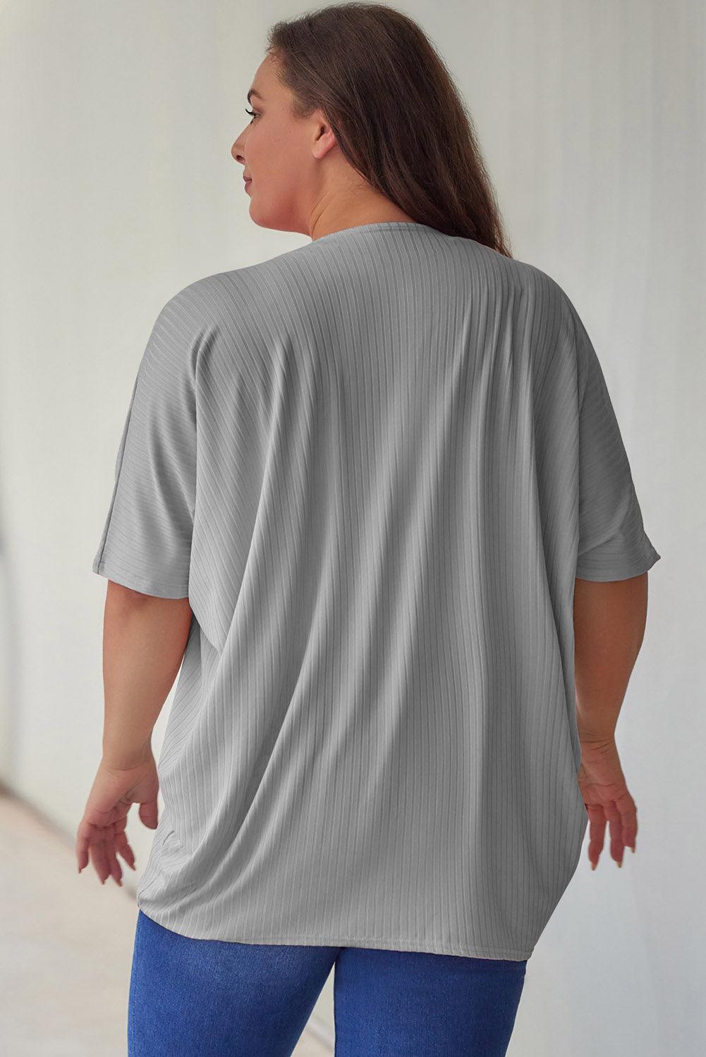 Plus Size Ribbed Cocoon Cover Up Carauana Store