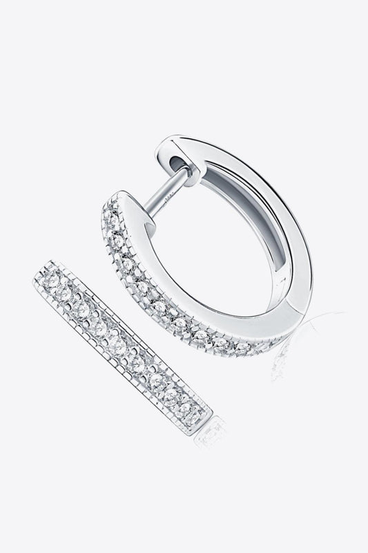 Inlaid Moissanite Hoop Earrings Carauana Store