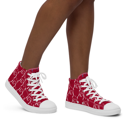 womens-high-top-canvas-shoes-RED