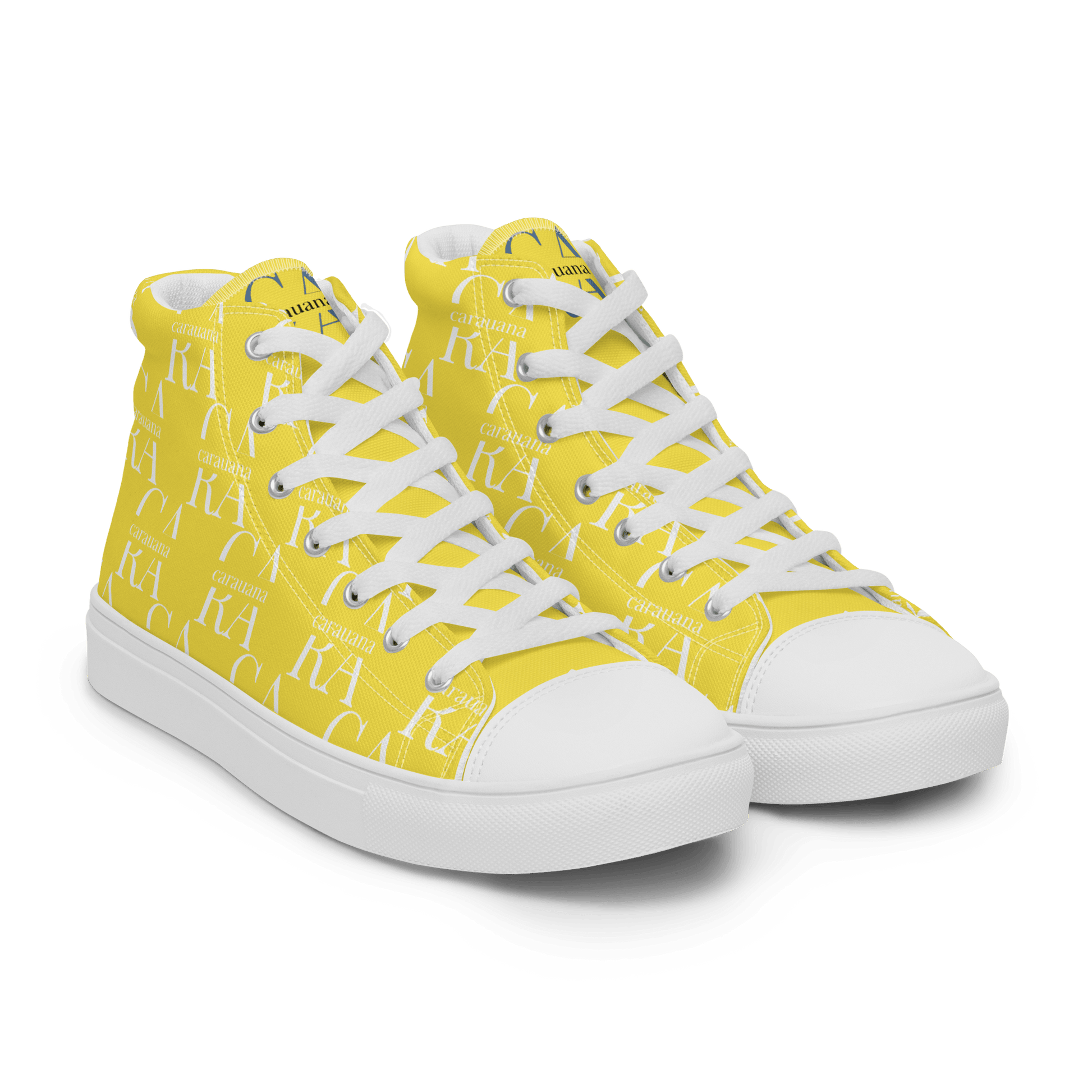 CARAUANA Hip Hop canvas shoes Yellow Branded